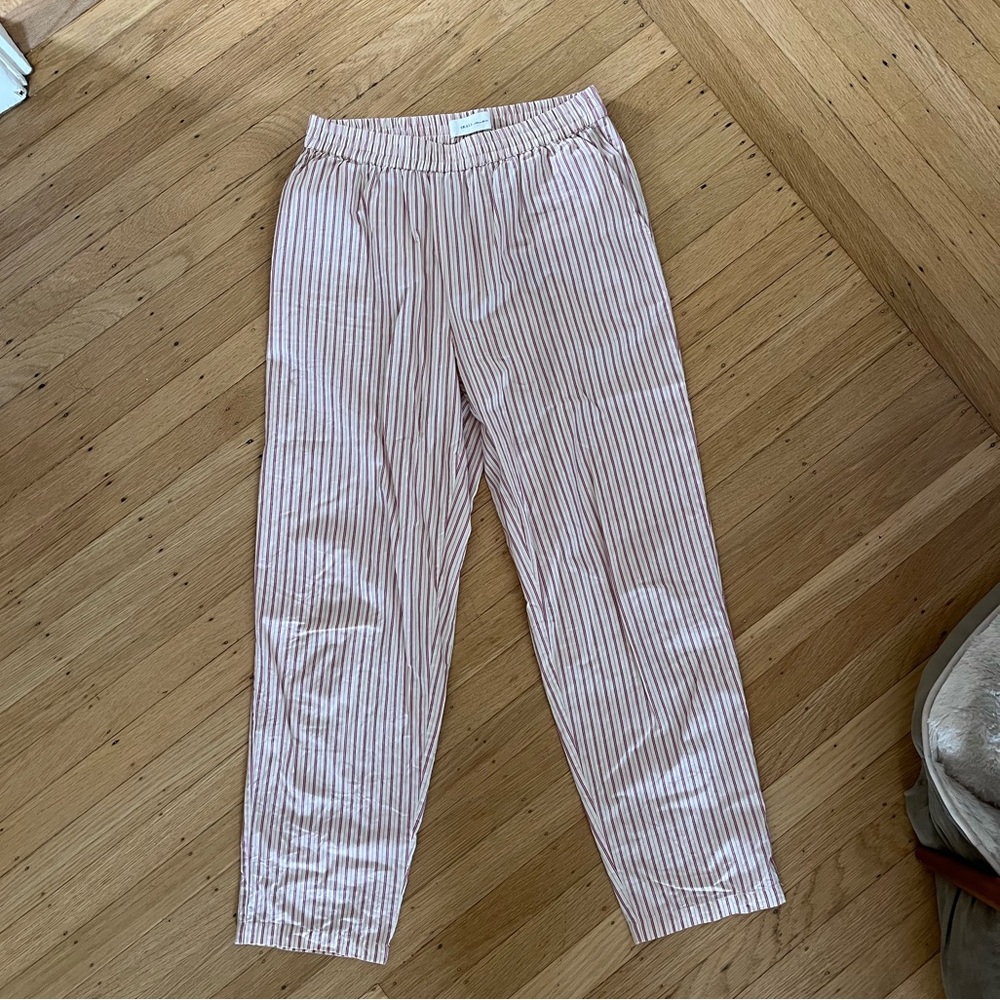 Skall Studio - Edgar Pants - Ruby/White stripes - size 38/medium